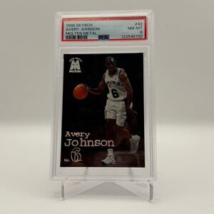 1998 Skybox Avery Johnson Basketball Card PSA 8 Molten Metal‎ low pop